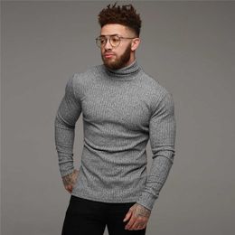 Fashion Winter Sweater Men Warm Turtleneck s Sweaters Slim Fit Pullover Classic Sweter Knitwear Pull Homme 210909