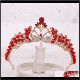Clips & Barrettes Drop Delivery 2021 Bridal Jewelry Korean Srystal Crown Hair Band Childrens Dress Accessories Show Scrown Headdress Syrci