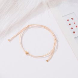 2022 new Hot selling Jewellery sweet simple twine cord heart-shaped bracelet small fresh love heart bracelet