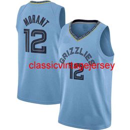 Ja Morant Blue Jersey Stitched Men Women Youth Basketball Jerseys Size XS-6XL