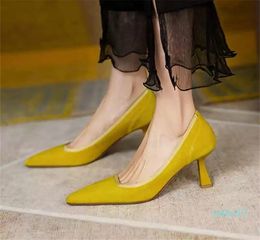 Dress Shoes Women Pumps Suede High Heels Fashion Office Stiletto Party Female Comfort Black Platform