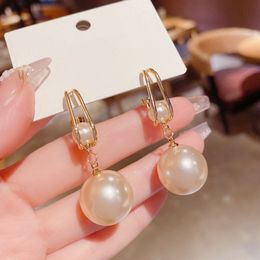 Dangle & Chandelier Statement Big Pearl Earrings Korean Style 2022 New Temperament Fashion Balls Brincos Feminino