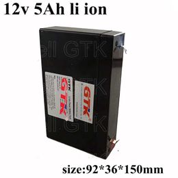 1pc 12v 5000mAh li ion rechargeable battery 12v 5ah lithium ion battery pack for solar power light street Car camera recorder