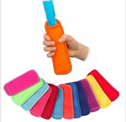 18*6cm Popsicle Holders Pop Ice Tools Sleeves Freezer Holder Neoprene Waterproof Sleeve For Kid Summer Kitchen