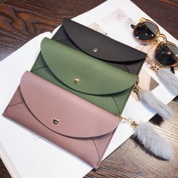 Fashion Women Wallets Simple Zipper Purses Solid Long Clutch Wallet Soft PU Leather Money Bag Black Pink