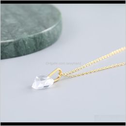 Necklaces & Pendants Drop Delivery 2021 Yuexin S925 Sier Zircon Crystal Bag Pendant Necklace Accessories Transparent Simple Design Padlock Je