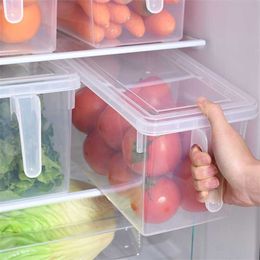 Kitchen Transparent PP Storage Box Grains Beans Contain Sealed Home Organiser Food Container Refrigerator Boxes 211102