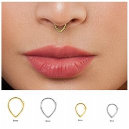 Hoop & Huggie CANNER 6/8mm Nose Ring 925 Sterling Silver Egg-shaped Smooth Piercing Cartilage Ear Party Jewellery Gift Earrings