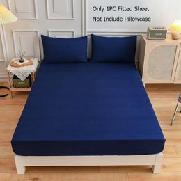 Bedding Sets Solid Color Fitted Bed Sheet Soft Cozy Mattress Cover Dust For Home Bedroom 1.2/1.5/1.8m Quilt Supplies