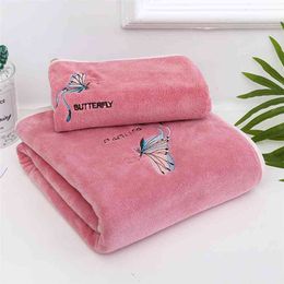 Towel 16 Colours Coral Fleece Absorbent Hming Face Hand Bath Microfibre Bathroom s Microfiber beach Sets 210728