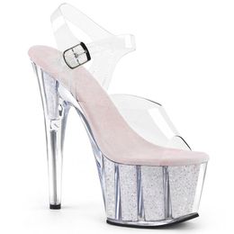 Model Shoes Dress High Heels Women All-match Stiletto Banquet Fairy Style 2021 Summer Thick-soled Crystal Sandals