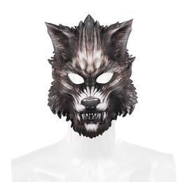 Halloween Easter Costume Party Mask Realistic Wolf Half Face Masks Cosplay Masquerade for Adults Men & Women Masque UK18233