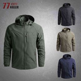 Tactical Military Jacket Men Casual Windproof Quick Dry Solid Colour Coats Male Outdoor Sports Hiking Camping Bomber Mens Jackets X0621