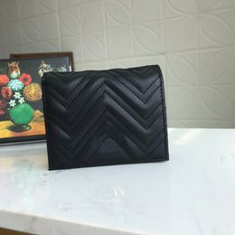 Luxury designer Marmont Wallet Case Top Quality Fashion Women Coin Purse Pouch Quilted Leather Mini Short Wallets Main Credit Card Holder Clutch