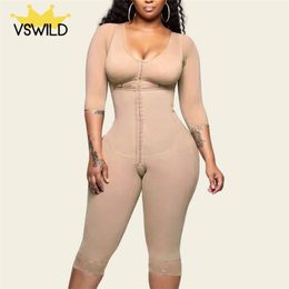 Full Body Shaper Butt Lifter Thigh Reducer Panties Tummy Control Shapewear Corset Fajas Colombianas Post Surgery Compression 220125