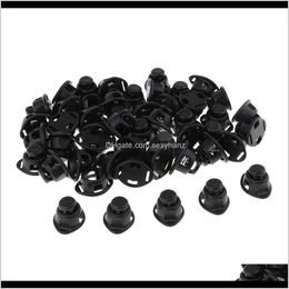 cord toggle locks Australia - Sewing Notions Tools Apparel Drop Delivery 2021 50Pcslot Black Plastic Toggles Spring Stop Dstring Rope Cord Locks Ends Lzbti