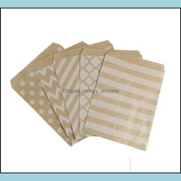 Gift Wrap Event & Party Supplies Festive Home Garden 18Cm Bags Paper Pouch Food Birthday Wedding Favors Packing For Guests Drop Delivery 202