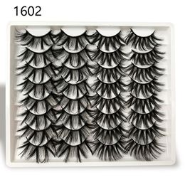 Fluffy Mink Eyelashes 16 Pairs 5D Eyelash Eye Handmade Individual False lashes Soft Natural Thick Messy Makeup Tools Factory Supply