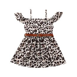 2-6Years Toddler Baby Girls Kids Party Princess Leopard Dress Casual Tutu Dresses Clothes Q0716