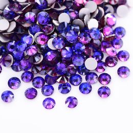 New Purple Velvet Crystal Loose Non Hot Fix Rhinestones Glass Strass Non HotFix Rhinestone Diy Nails Decorations