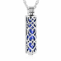 Pendant Necklaces Cremation Jewelry Cylinder Urn Necklace For Ashes Women Men Keepsake Memorial Human Pet Holder