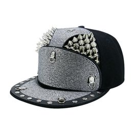 GBCNYIER Hip Hop Cool Baseball Cap Fashion Outdoor Hip-Hop Male Female Visor Armour Warrior Hat False Drill Rivets Q0911