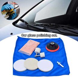 Hand & Power Tool Accessories 9pcs Mirrors Windshields Repair Glass Polishing Set Watch Car Windows Easy Use Wheel Cerium Oxide Powder Scrat