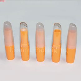 DIY empty orange lipstick tube containers, lip balm bottle Plastic cosmetic containers ,makeup stick wholesalegoods