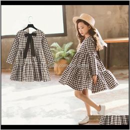 Baby Baby, & Maternity Drop Delivery 2021 Teen Girl Dress Princess Plaid For Kids Dresses Long Sleeves Vestidos Teenage Girls Clothing 9 10 1