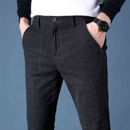 High Quality Pants Men Fashion Casual Straight Business Suit Trousers brand s Size 38 210715