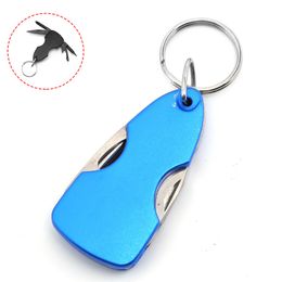 4 In 1 Multi-function Family Outdoor Gadget Knife Screwdriver Bottle Opener Convenient and Practical Backpack with Light Key Chain Pendant EDC Tool HW505