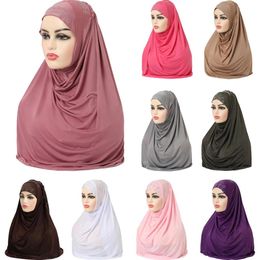 Islamic Ladies Head Scarf Headwear Muslim Hijab Inner Cap Wrap Shawl Scarf Ramadan Arab Amira Headscarf Full Cover Turban Hijab