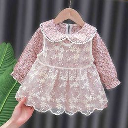 Summer Baby Girls Dress Print Flower Dresses for Girls Long Sleeve Toddler Dress Infant Clothing Newborn Baby Girl Clothes 0-2y Q0716