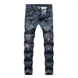 Men's Jeans Hole Denim Skinny Designer High Quality Ripped For Men Size 28-38 2022 Autumn HIP HOP Punk Streetwear
