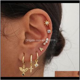 & Hie Drop Delivery 2021 Kinfolk Gold Small Cross Hoop Earrings For Women Ear Clip Hoops Earring Dangle Stud Womens Fashion Jewelry Earings S