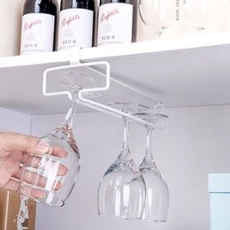 Kitchen Storage & Organisation Wine Glass Rack Hanging Cup Holder Bar Goblet Stemware Racks Shelf Hanger Iron Organiser Tool