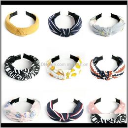 Jewellery Jewelrytop Knot Hairband Headbands Women Cloth Flowers Striped Smile Head Wrap Headwear For Girls Hair Aessories Ps1789 Drop Delivery