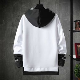 New Oversized Mens Hoodies Men 2020 Autumn Patchwork Sweatshirt Hip Hop Japanese Streetwear Harajuku White Hoodie Men Y0816