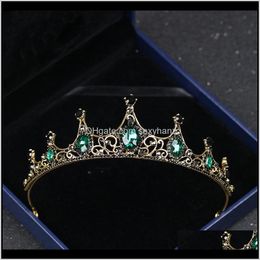 Clips & Barrettes Hair Drop Delivery 2021 Vintage Baroque Small Alloy Rhinestone Crown Childrens Performance Bridal Jewellery Prom Headdress Ac