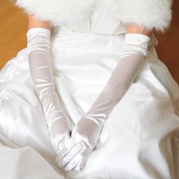 Women Evening Party Bridal Gloves Wedding Satin Arm Hand Sleeve Long Lady Accessories