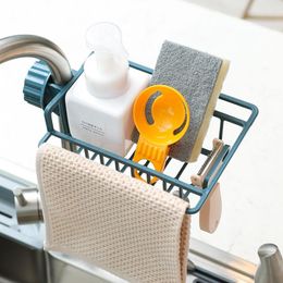 Kitchen Storage & Organisation Faucet Adjustable Bracket Rack Multifunctional Finishing Rak Sponge Dish Cloth Drain Creative Rag