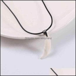 Pendant Necklaces & Pendants Jewelry Fashion Imitation Wolf Tooth Necklace Mens And Womens Personality Dog Yiwu Commoditi Drop Delivery 2021