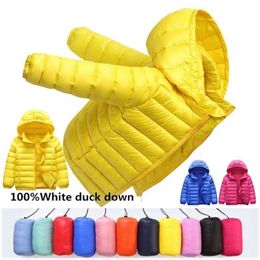 2-12 years autumn and winter children's down cotton pad light boy girl jacket baby warm fashion letter 211203