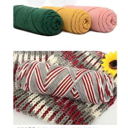 1PC 8 Strands of Lover's Cotton Men's and Women's Self Knitted Scarf Thread Milk Wool Stick Needle Wool Diy Hand Knitting Y211129