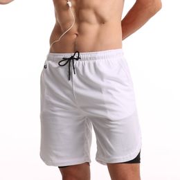 Quick Dry Casual Beach Shorts Men's 2 in 1 Jogging Pants Homme Gyms Running Sports Men
