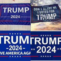 2024 Fashion Presidential US Election Flags Campaign USA President Polyester Banners Printing Dont Blame Me I Voted For Trump 8 9ns B3