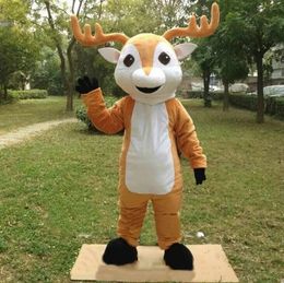 2022 Halloween Deer Mascot Costume Top Quality Customise Cartoon Elk Anime theme character Adult Size Christmas Birthday Party Outdoor Outfit Suit