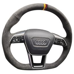 Suitable for Audi New Q5l Q3 Q7 New Energy Hand Sewn Fur Steering Wheel Cover
