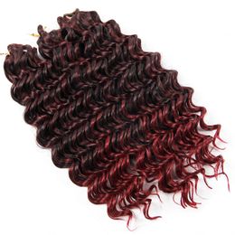 Ombre Braiding Hair Synthetic Braids Extensions 3pieces/packte 10'' Freetress Deep Wave Crochet Hair Braids Afro Hair Braided