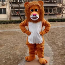 Halloween Brown Lion Mascot Costume Cartoon animal Anime theme character Adult Size Christmas Carnival Birthday Party Fancy Outfit